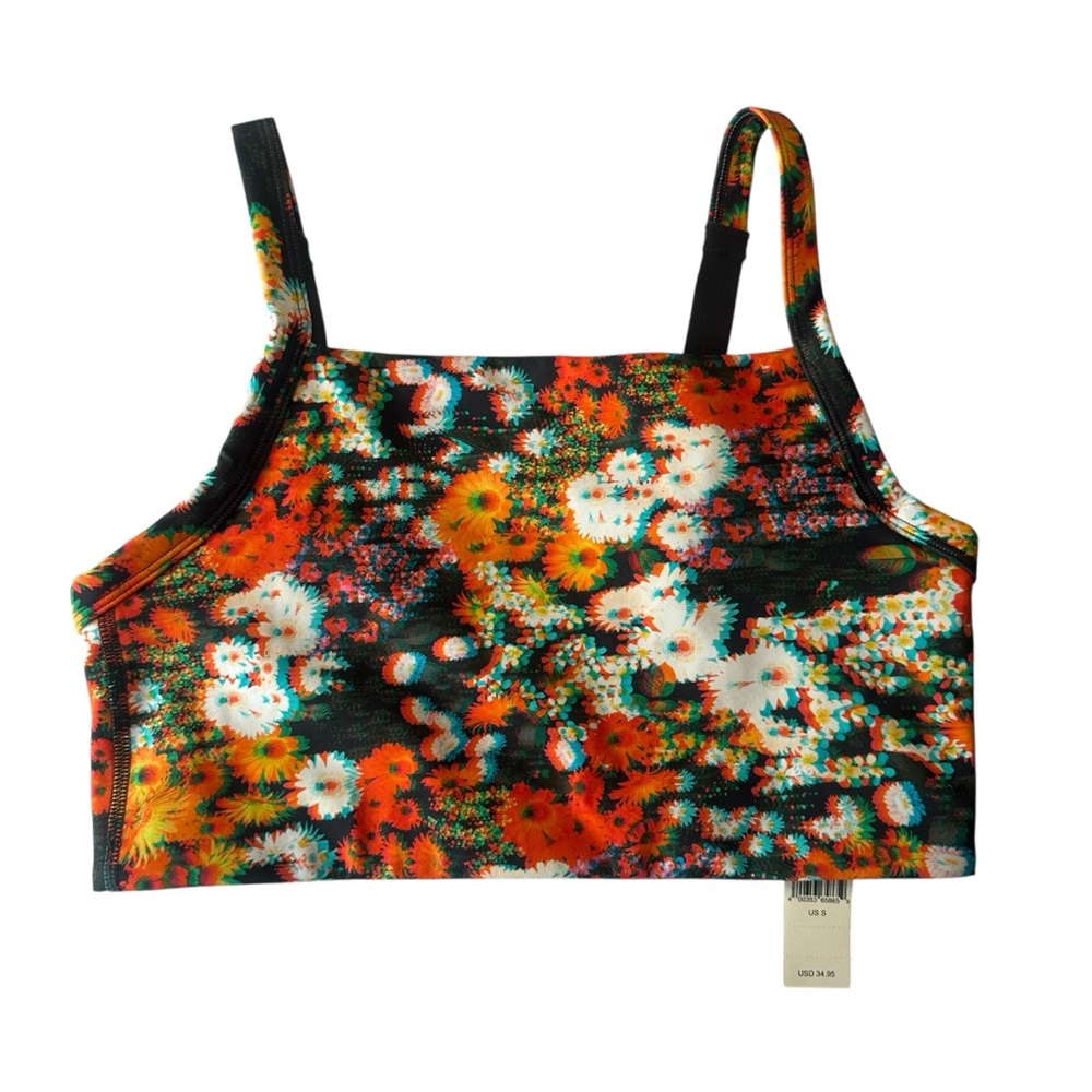 Aerie‎ Offline Floral Sports Bra Crop Top Size S NWT